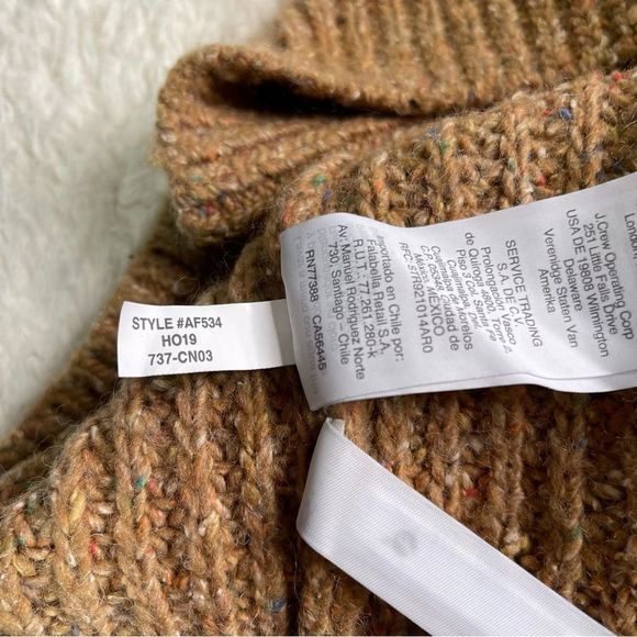 Madewell Cameron Ribbed Cardigan Sweater in Coziest Yarn Tan/Rainbow in L - Picture 10 of 11